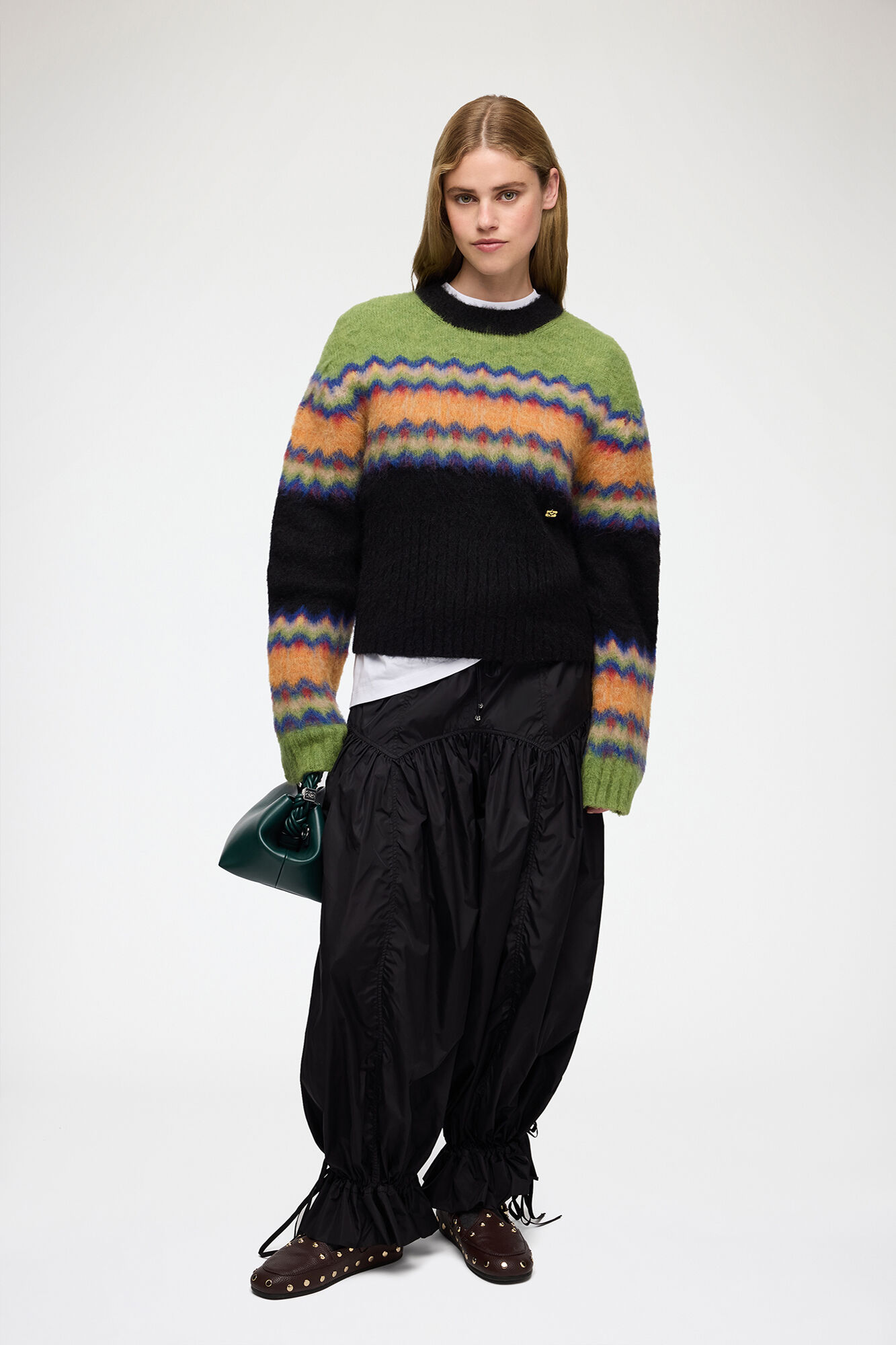 Jumper in Fairisle Alpaca, Alpaca, in colour Multicolour - 2 - GANNI