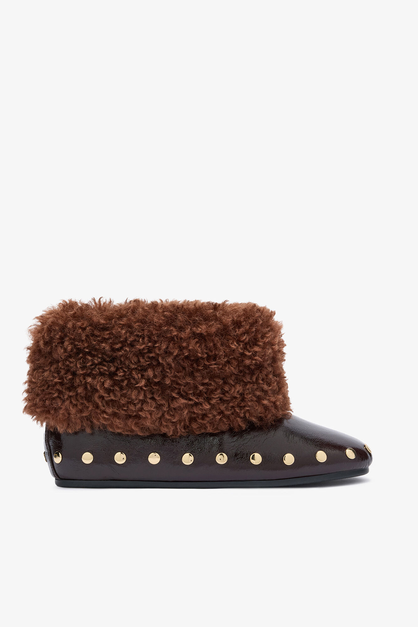 Jenny Low Boot in Brown, Polyester, in colour Demitasse - 1 - GANNI