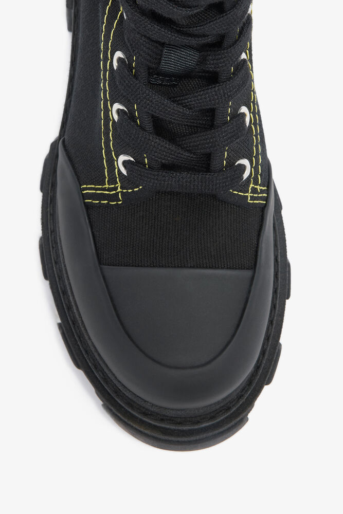 Bottes de trail hautes en toile noires, Black