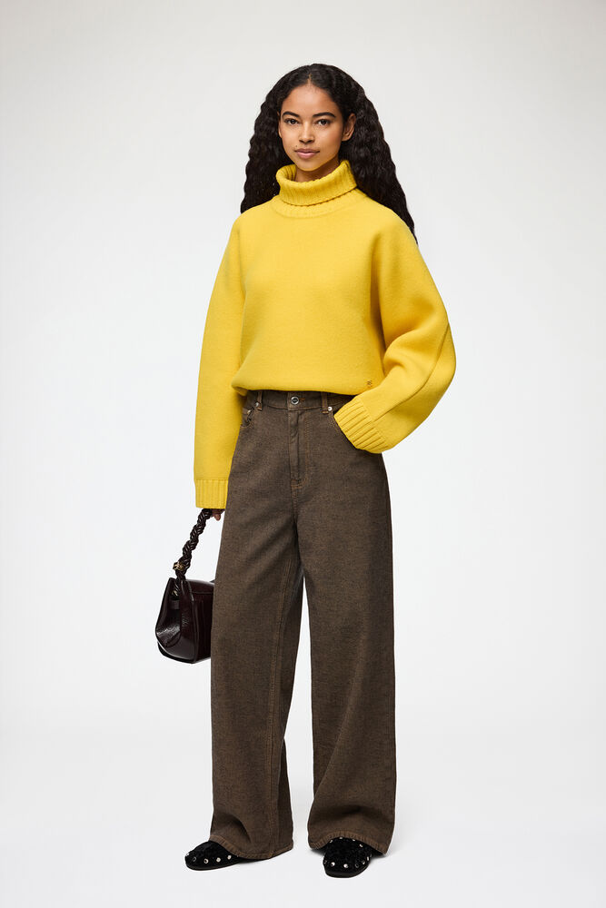 Lari-jeans i neppy denim, Chicory Coffee