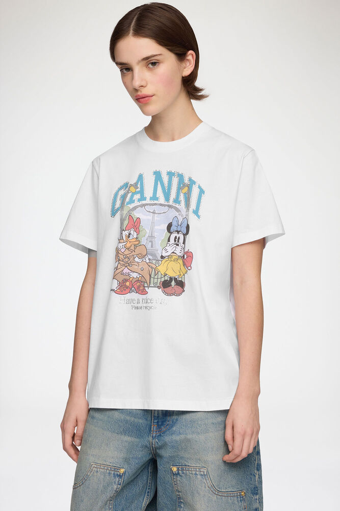 T-shirt with Minnie Mouse & Daisy Duck, Bright White