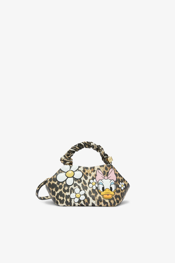 Daisy Duck Small Bou Bag in Leopard, Almond Milk