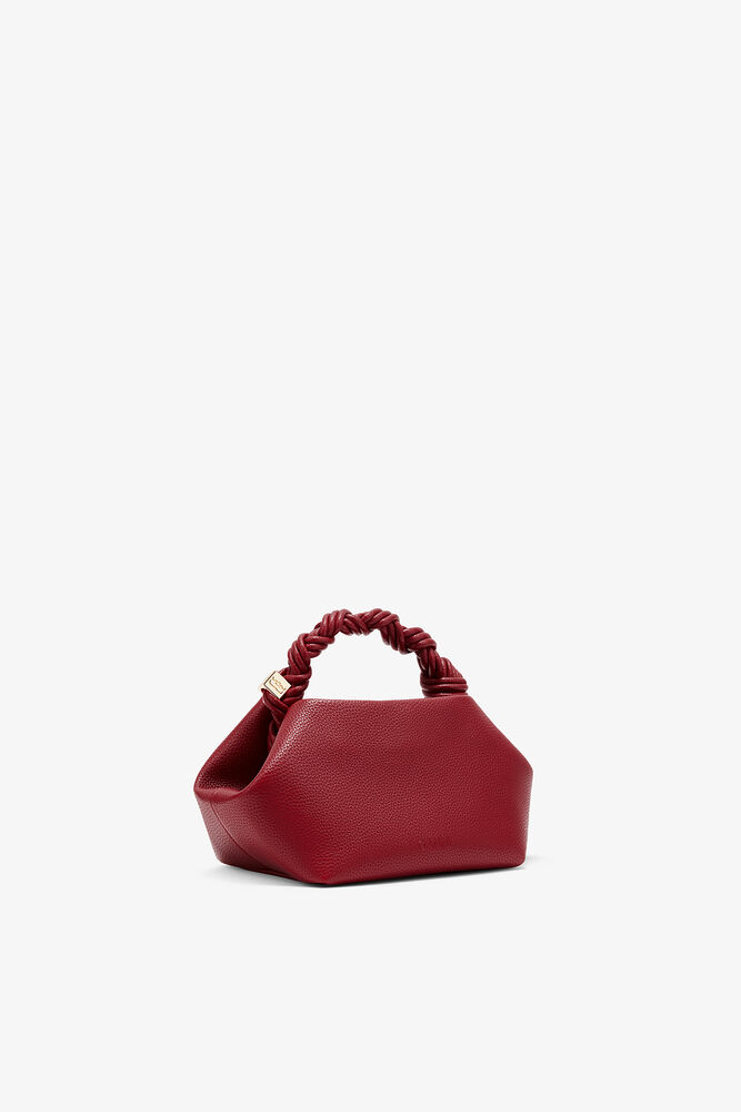 Small Bou Bag in Grained Red, Red Dahlia