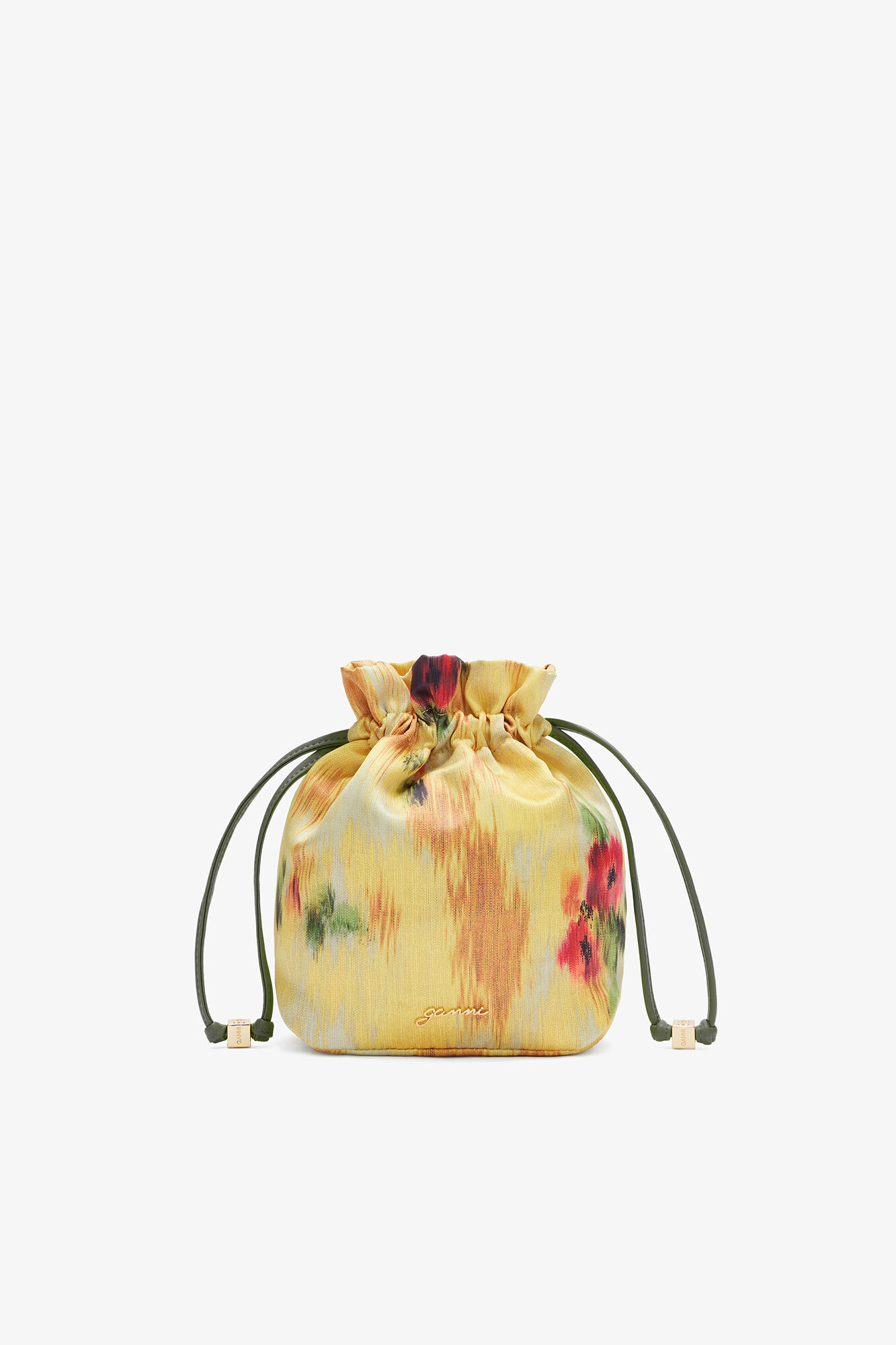 Pouch in Printed Taffeta, Recycled Polyester, in colour Aurora - 1 - GANNI