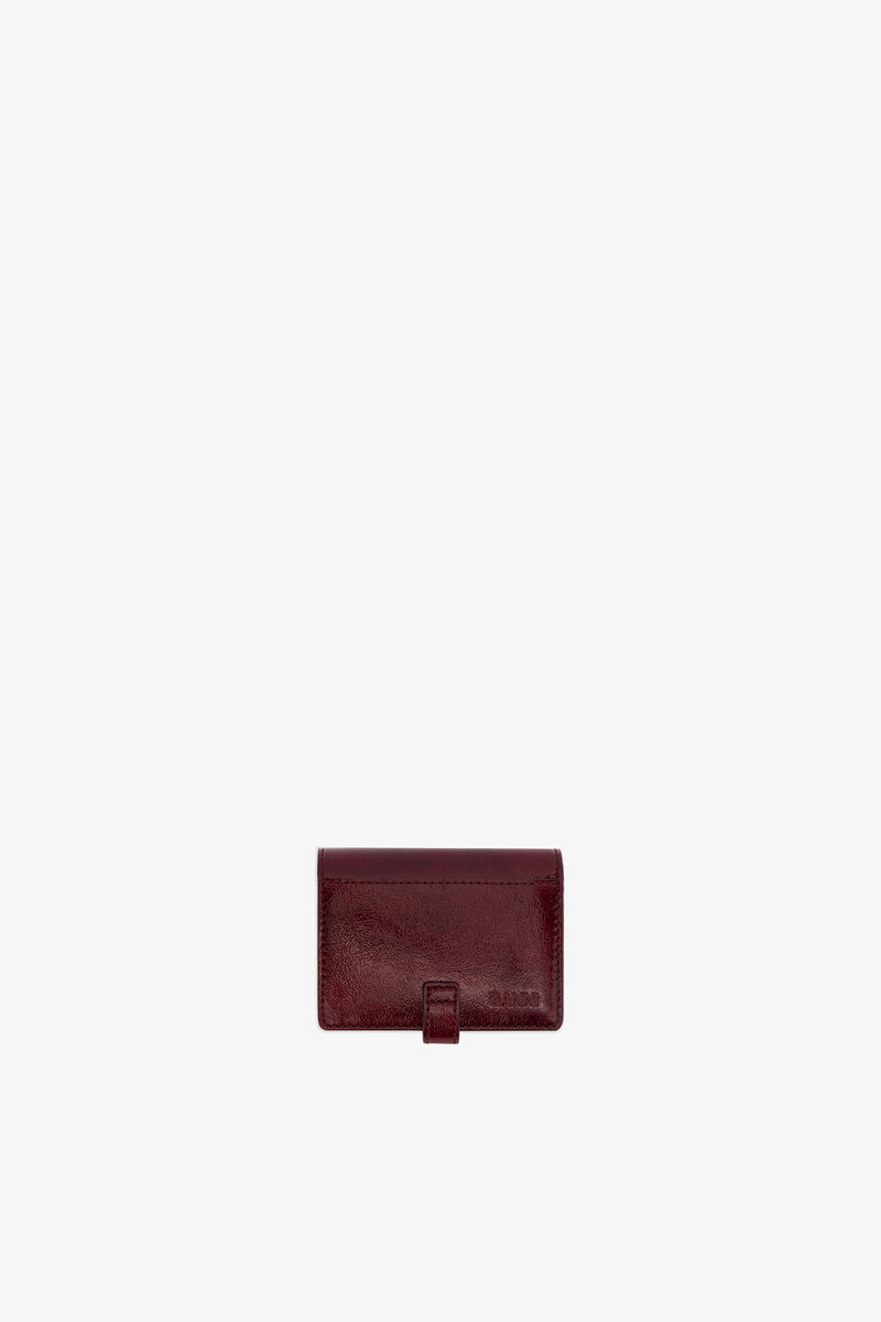 Sue Slim korthållare i rött, Polyester, in colour Burgundy - 2 - GANNI