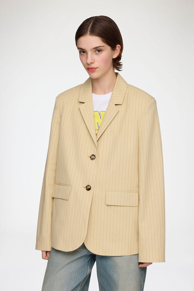 Blazer in Beige Suiting, Summer Sand