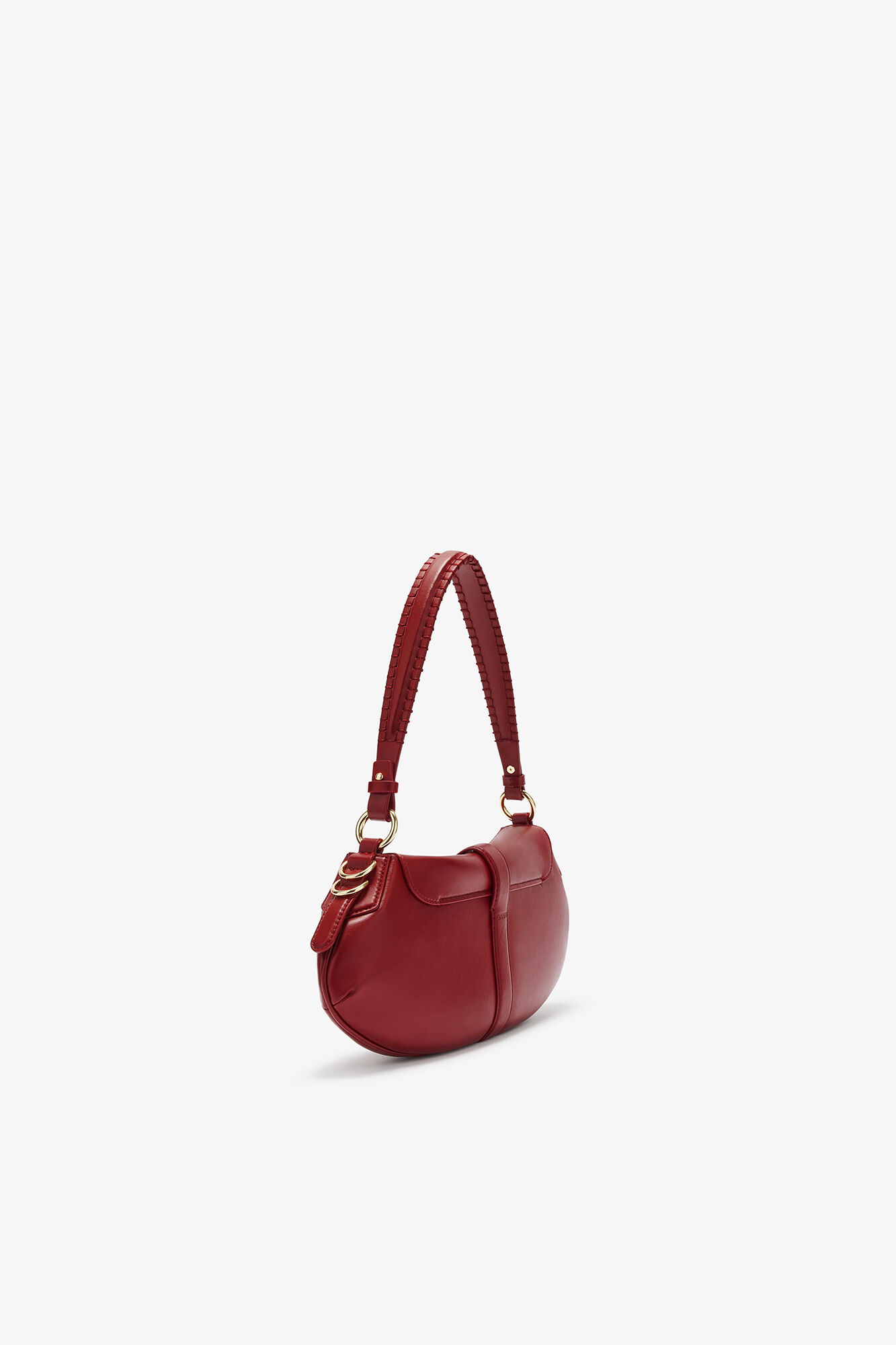 B-Kat Bag in Red, Recycled Leather, in colour Red Dahlia - 2 - GANNI