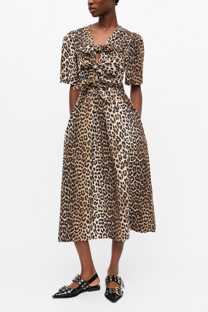 Dress in Leopard Cotton, Leopard