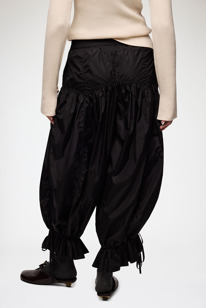Trousers in Black Nylon, Black
