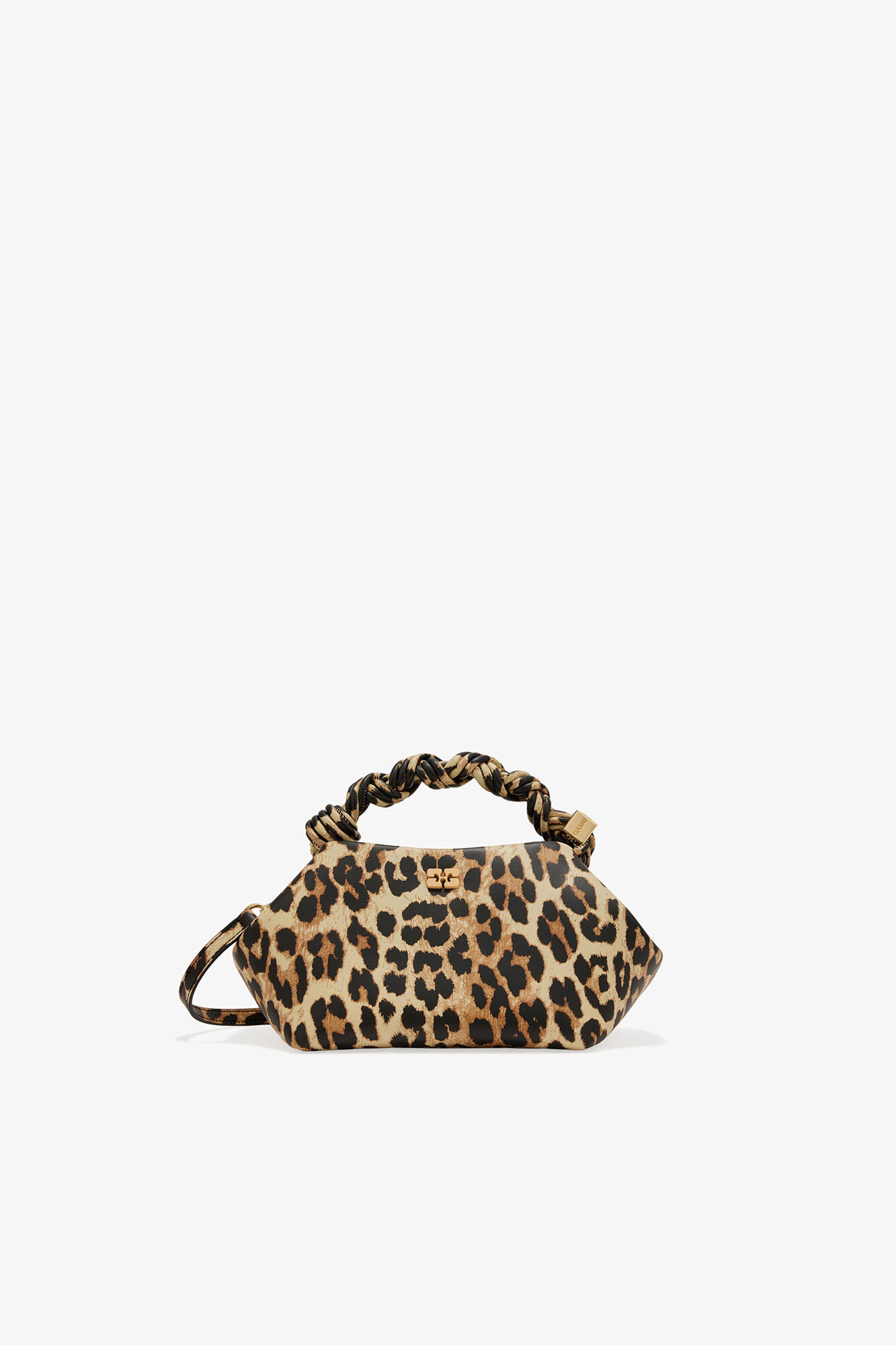 Small Bou Bag in Leopard, Recycled Leather, in colour Leopard - 1 - GANNI