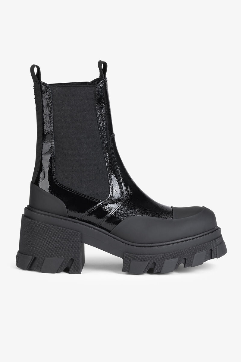 Black Calf Leather Chelsea Boots, Calf Leather, in colour Black - 1 - GANNI
