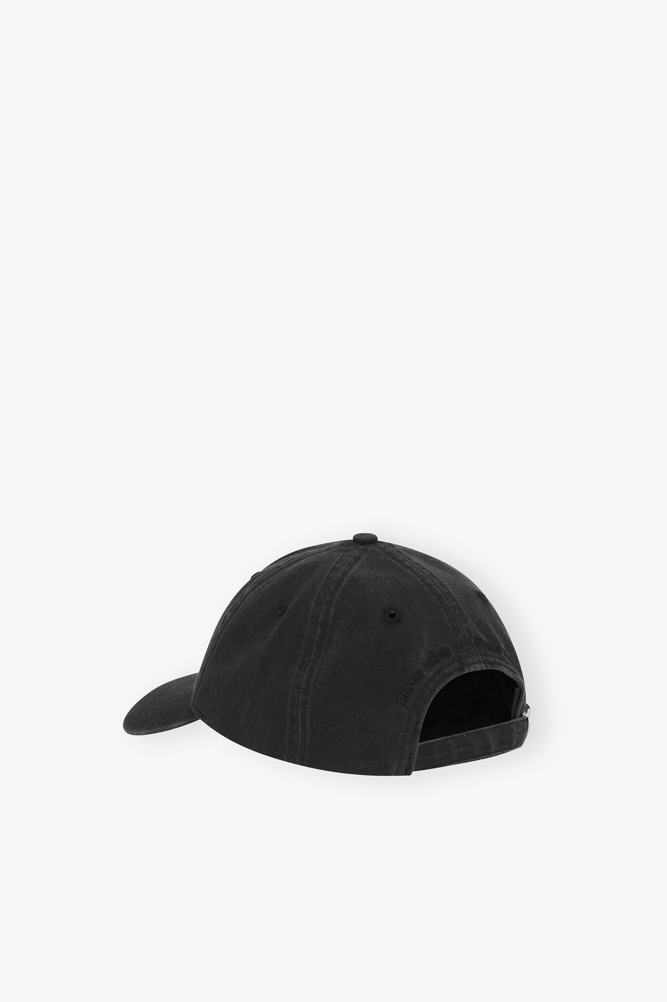 Casquette en toile noire, Organic Cotton, in colour Black - 2 - GANNI