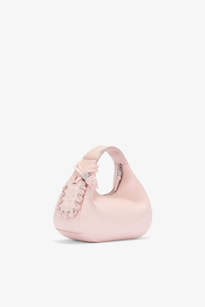 Daisy Duck Mini Hobo Bag in Grained Pink, Chalk Pink
