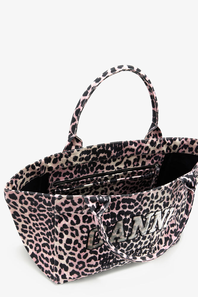 Tote Medium in Leopard, Bleached Mauve