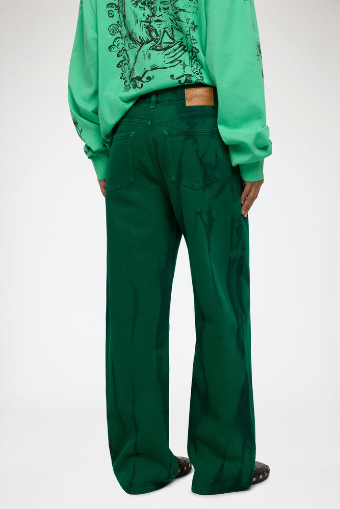 Izey Jeans in Heavy Denim, Fern Green
