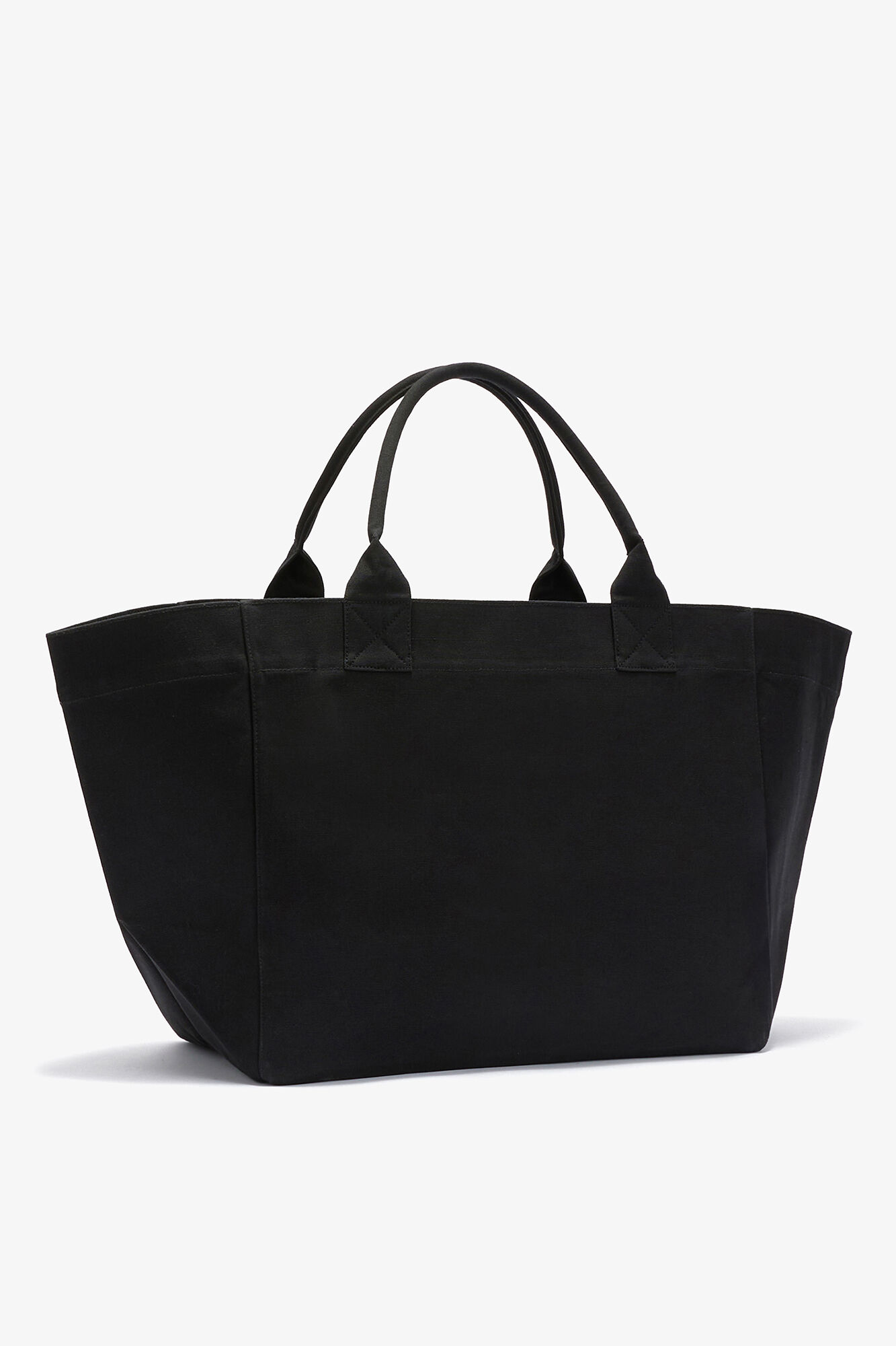 Tote XXL with Cherry, Recycled Cotton, in colour Phantom - 2 - GANNI