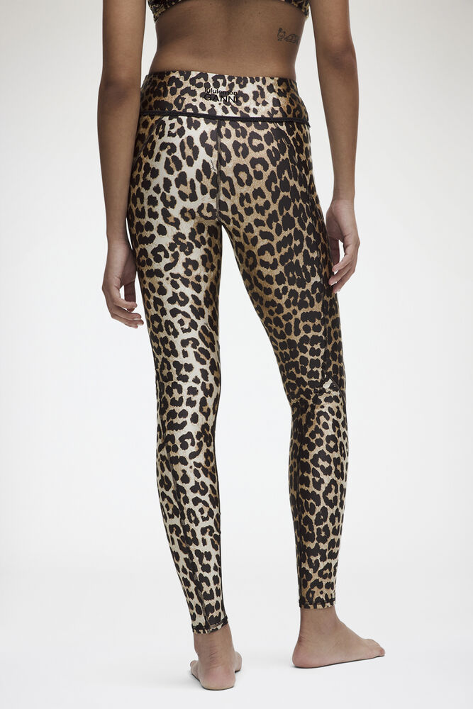 Ruffle-Trim MR Tight in Leopard, Multicolour