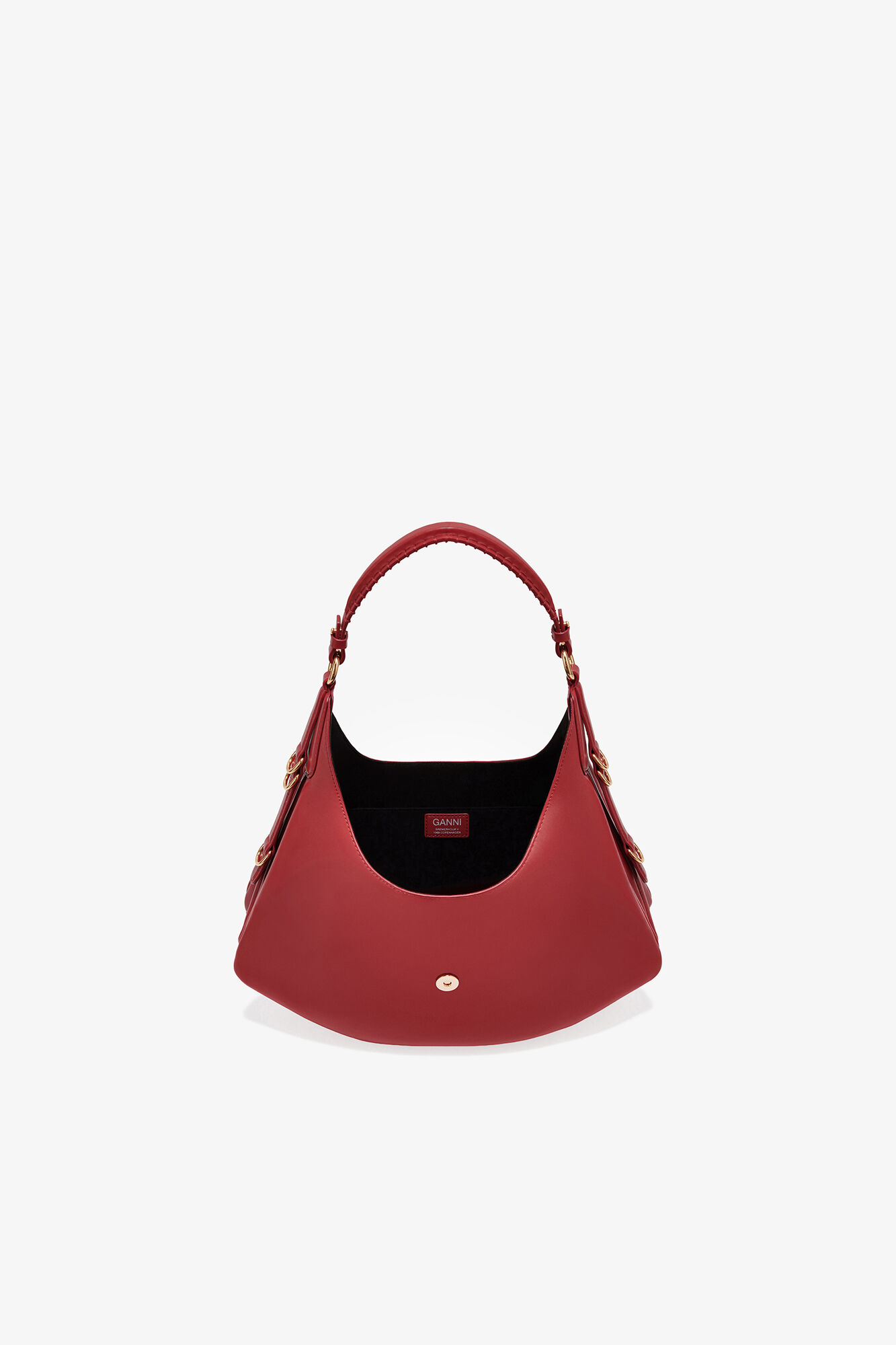 Petit sac Kat rouge, Recycled Leather, in colour Red Dahlia - 3 - GANNI