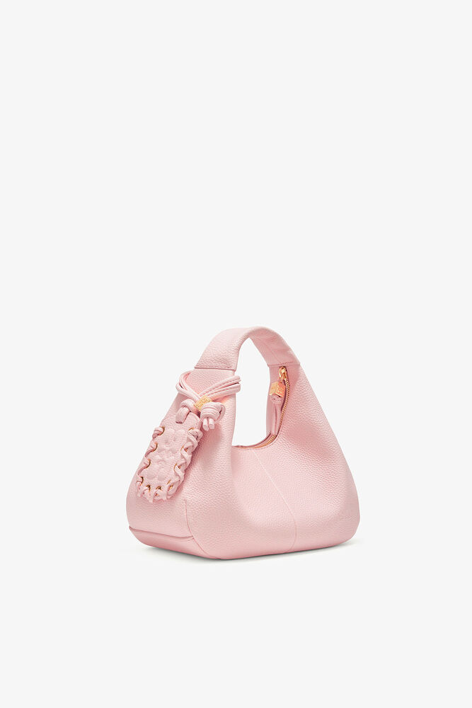 Mini Hobo Bag in Grained Pink, Chalk Pink