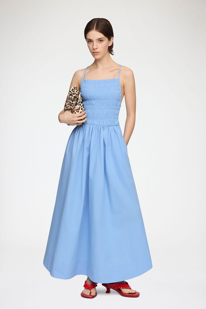 Dress in Blue Poplin, Azurine