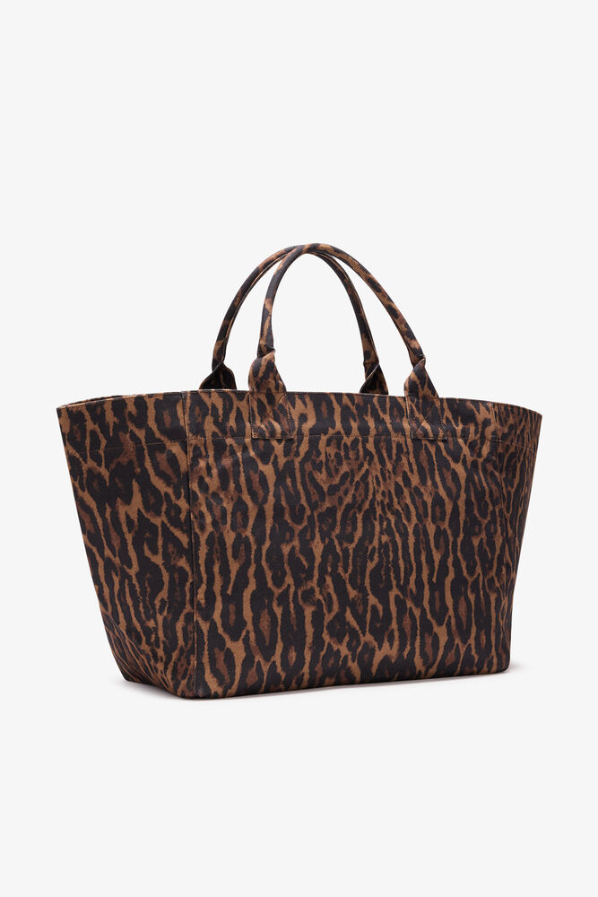 Tote XXL in Gradient Red Leopard, Autumn Maple