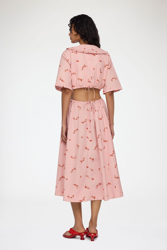 Dress in Pink Cotton, Silver Pink