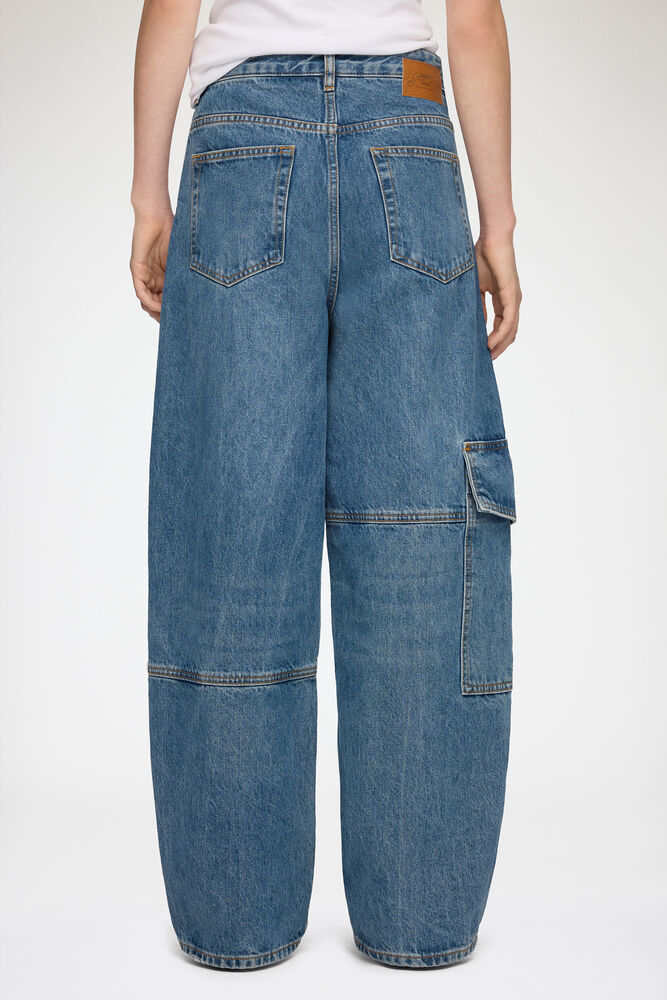Audri Lace Jeans in Rigid Denim, Dark Blue Vintage