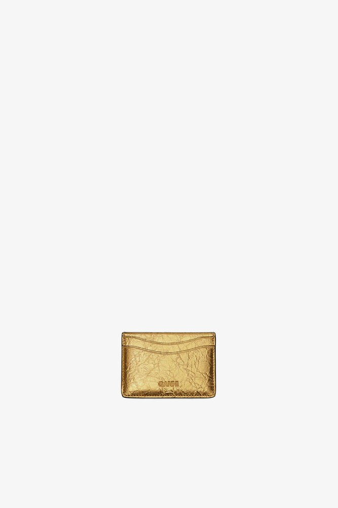 Bou Card Holder in Metallic, Gold