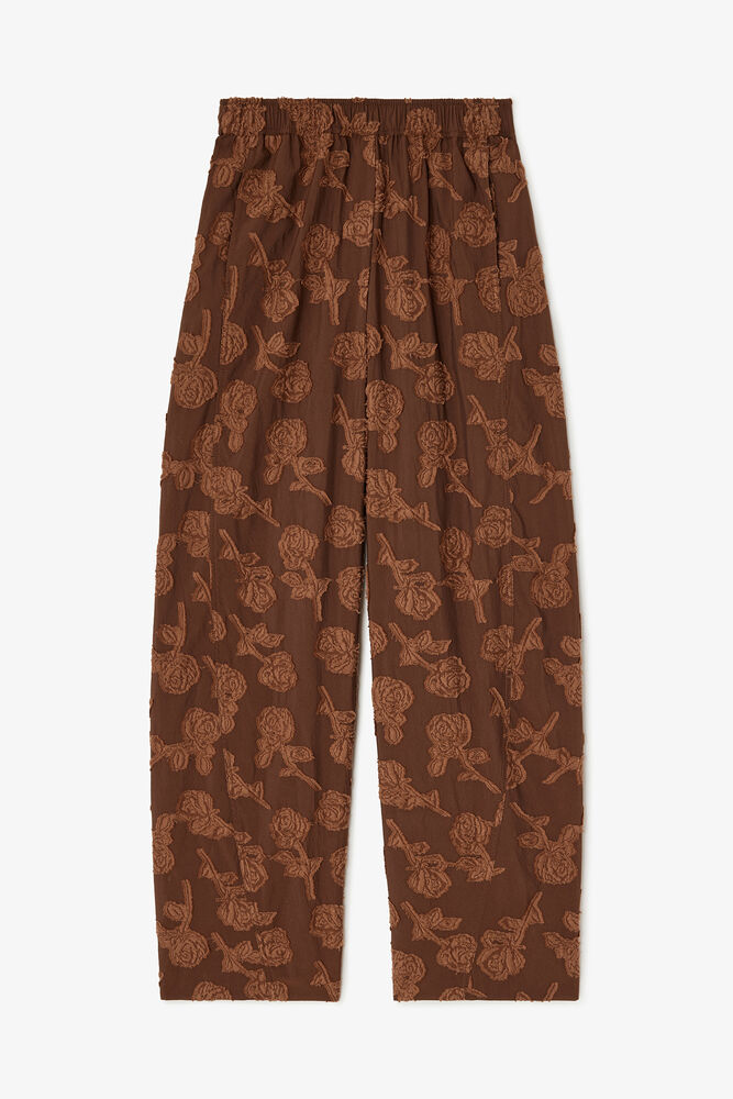 Trousers in Brown Fil Coupe, Cocoa Brown