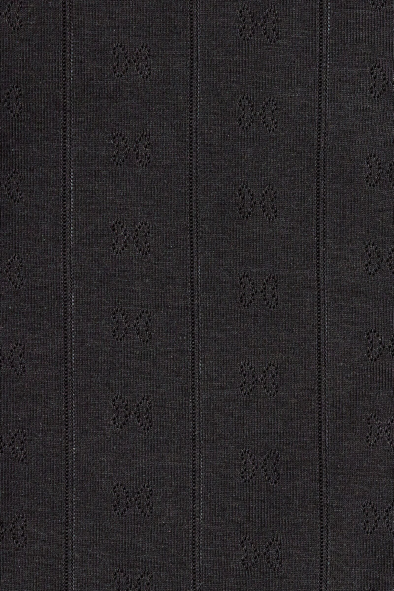 ブラック ポインテル トップ, Organic Cotton, in colour Black - 2 - GANNI