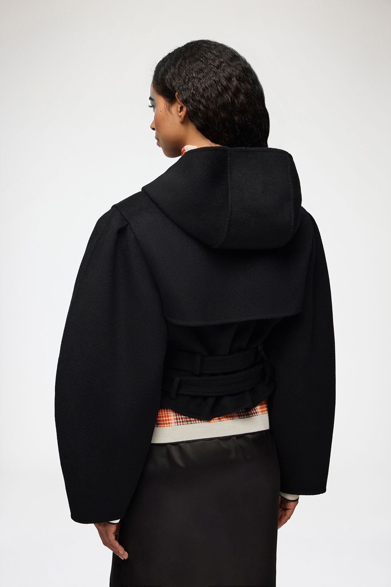 Veste en laine double face, Wool, in colour Black - 3 - GANNI