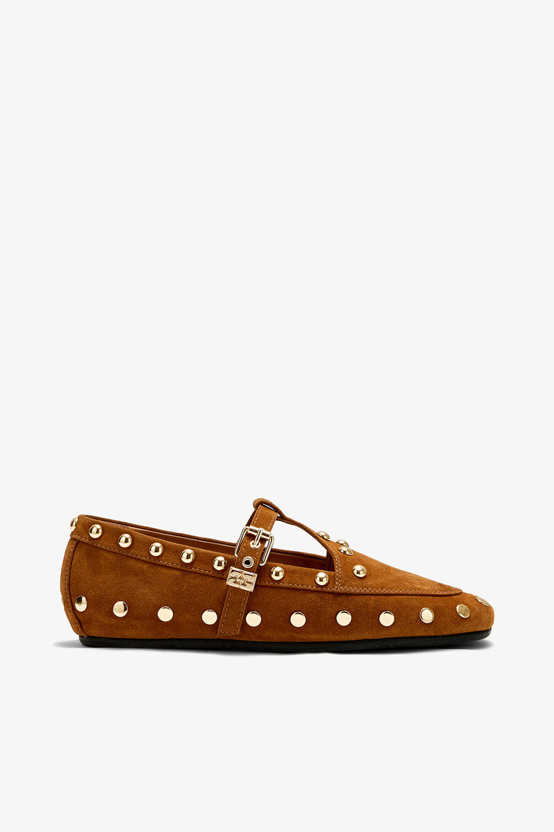 Mary Jenny Mokassins aus Wildleder, Leather, in colour Caramel Cafe - 1 - GANNI