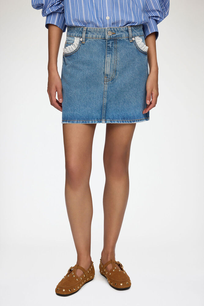 Rock aus festem Denim, Dark Blue Vintage
