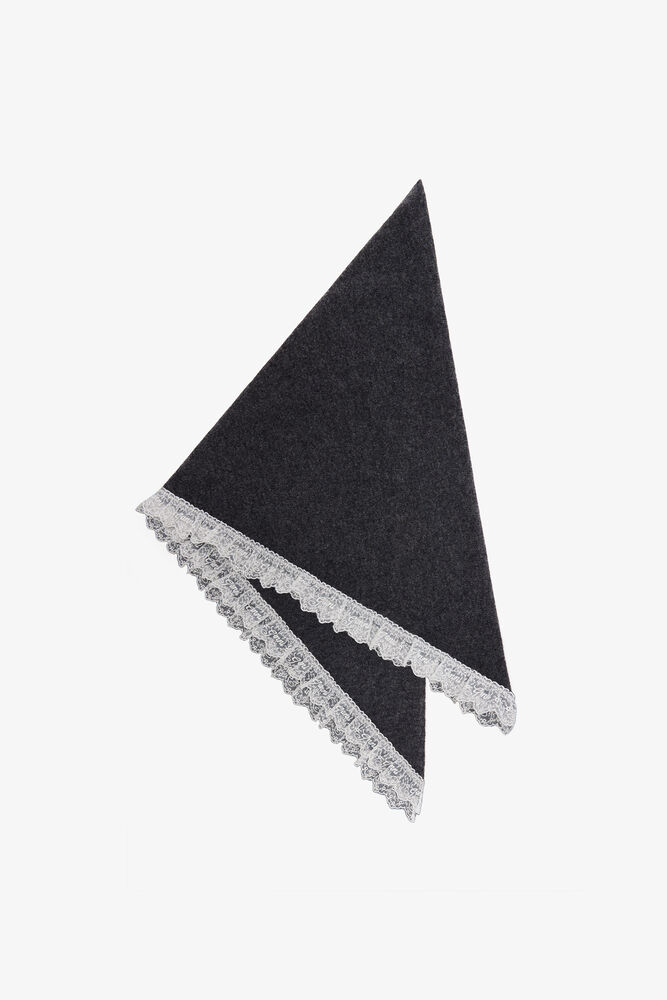 Scarf in Lace Wool, Phantom