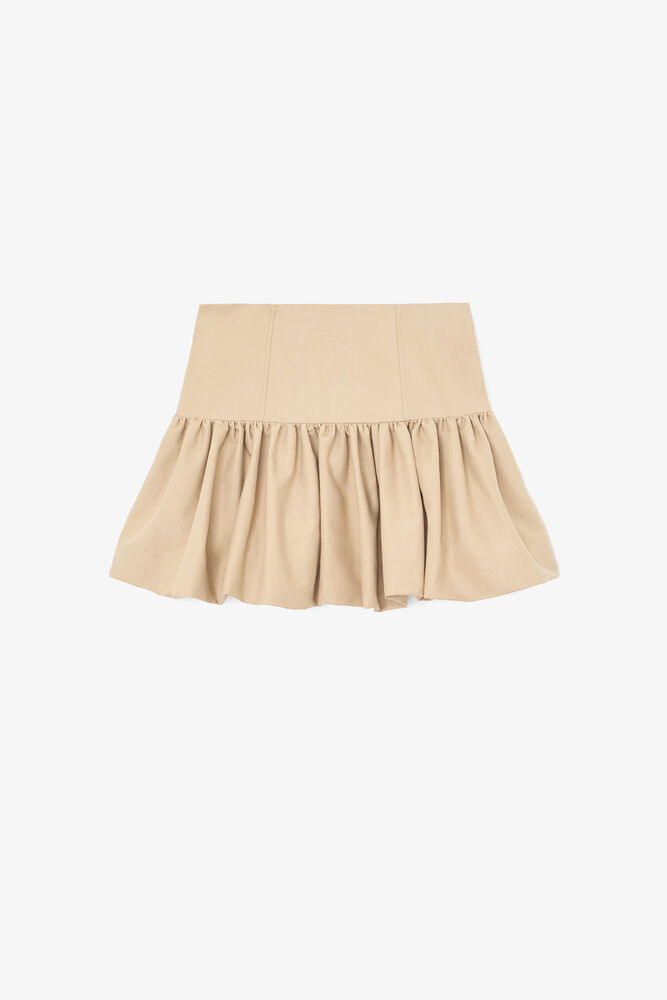 Kjol i beige bomull, Warm Sand