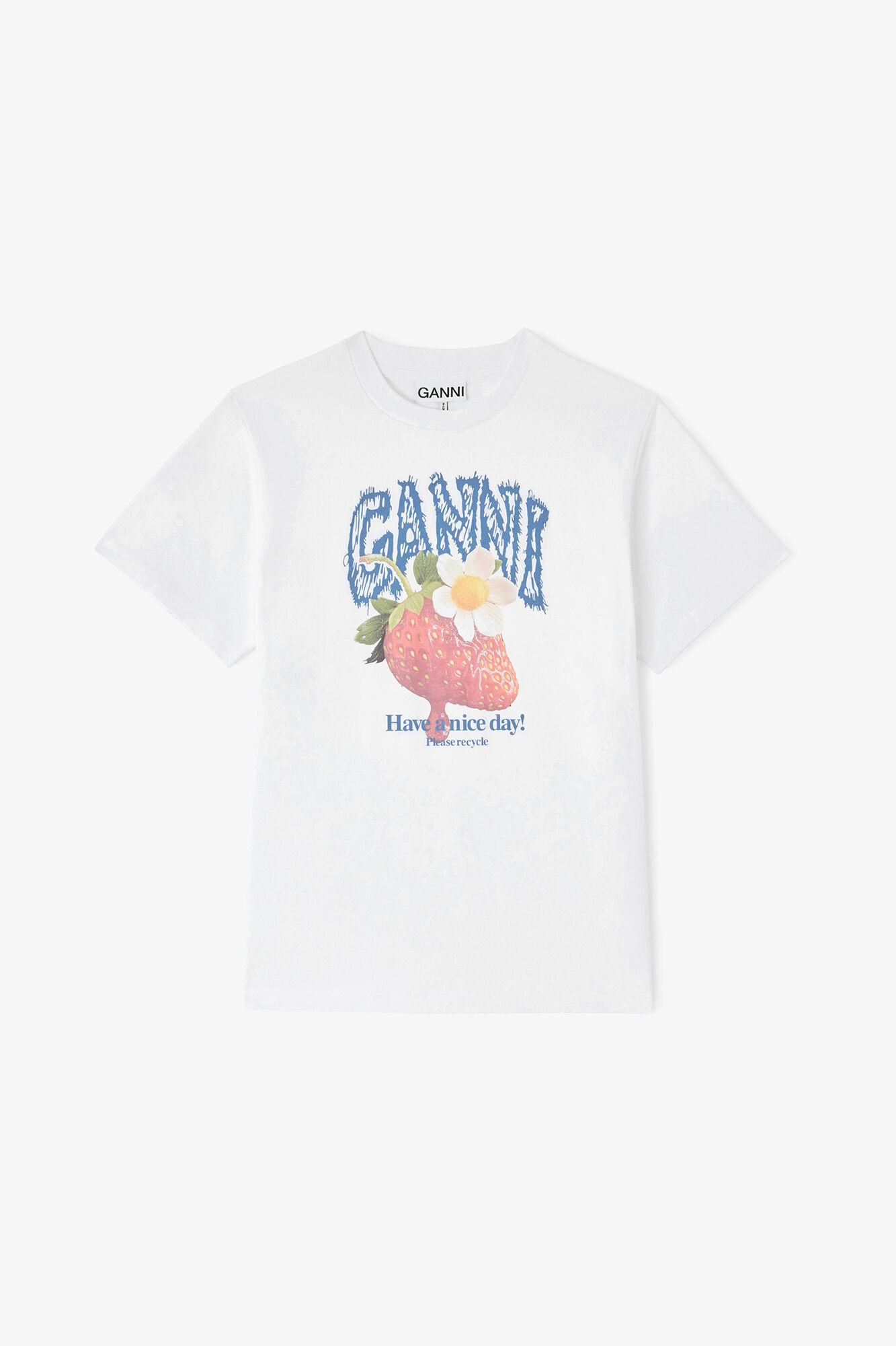 T-shirt with Strawberry | GANNI US