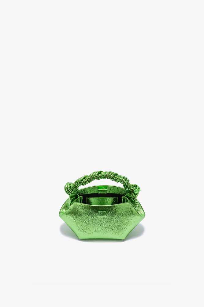 Mini Bou Bag in Metallic, Greenery