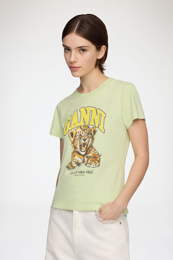 Baby Fit T-shirt with Tiger, Seedling