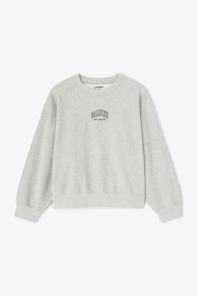 Sweatshirt, Organic Cotton, in colour Paloma - 1 - GANNI
