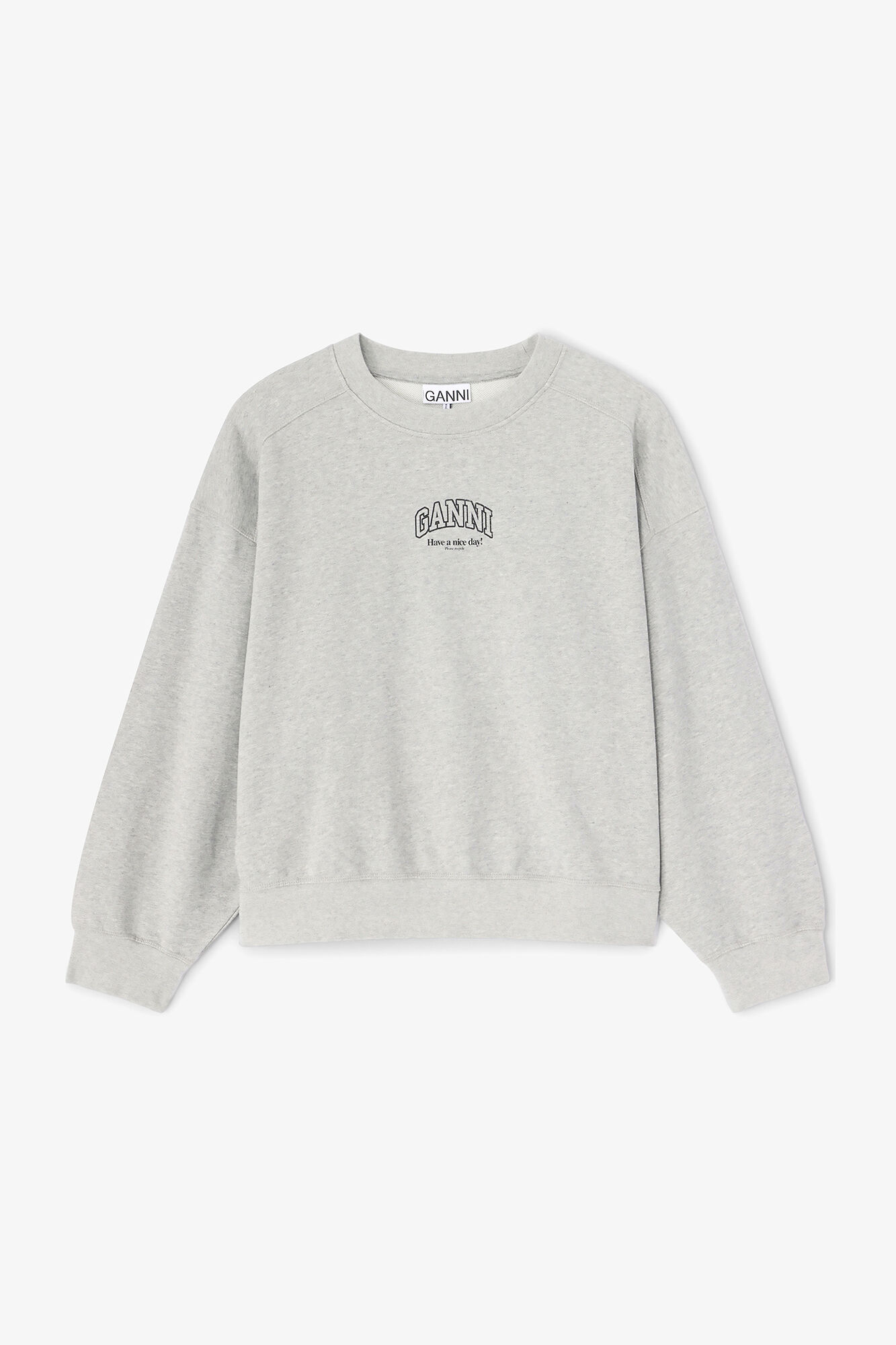 Sweatshirt, Organic Cotton, in colour Paloma - 1 - GANNI