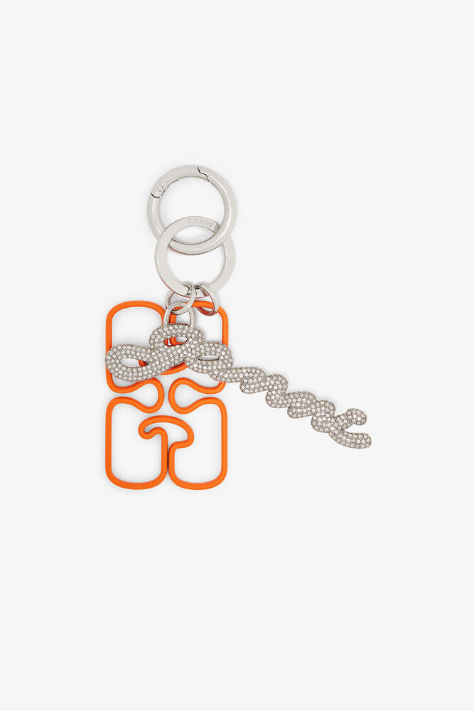 Orange Signature Keyring, Russet Orange