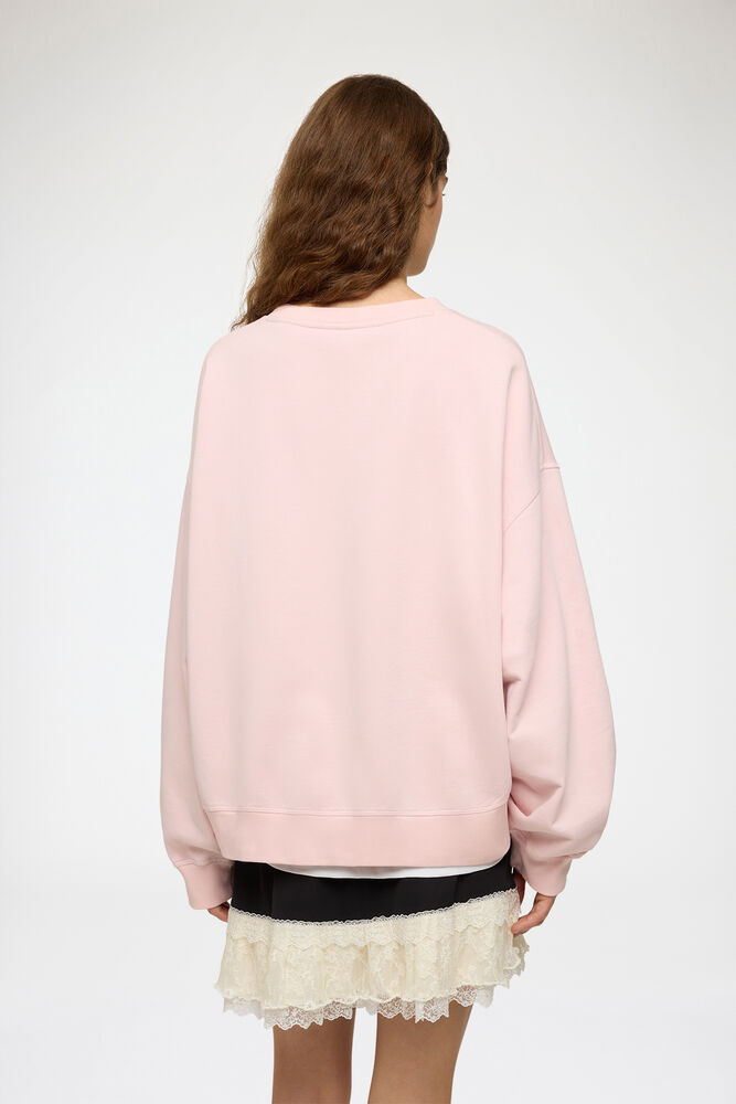 Sweatshirt with Pink Heart, Chalk Pink