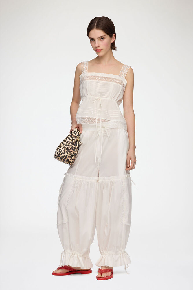 Top in White Cotton, Bright White