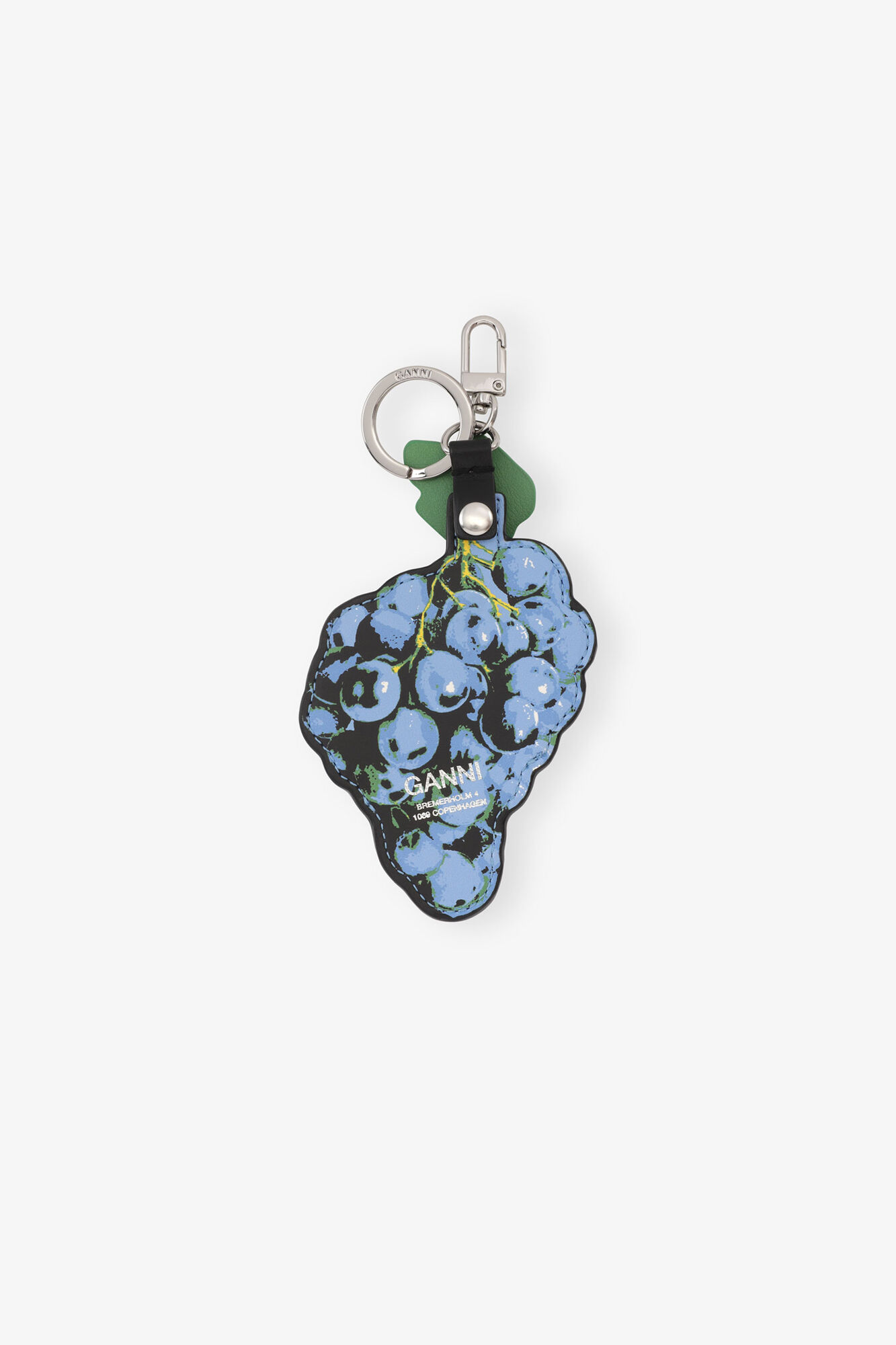 Druva myntbörs, Recycled Leather, in colour Silver Lake Blue - 2 - GANNI