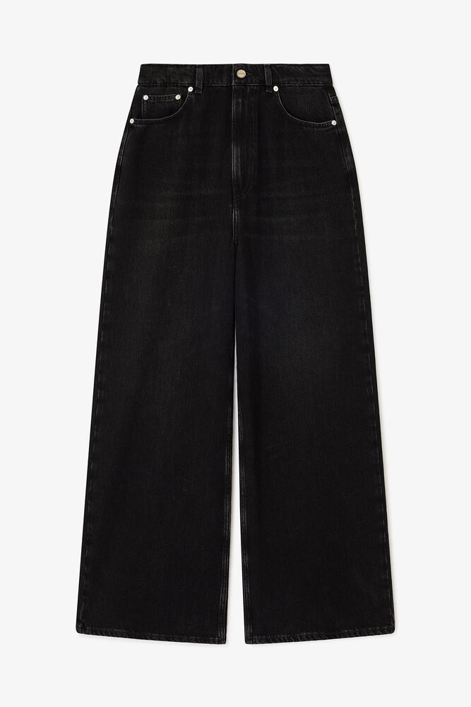 Svarttvättade baggy jeans, Black Washed