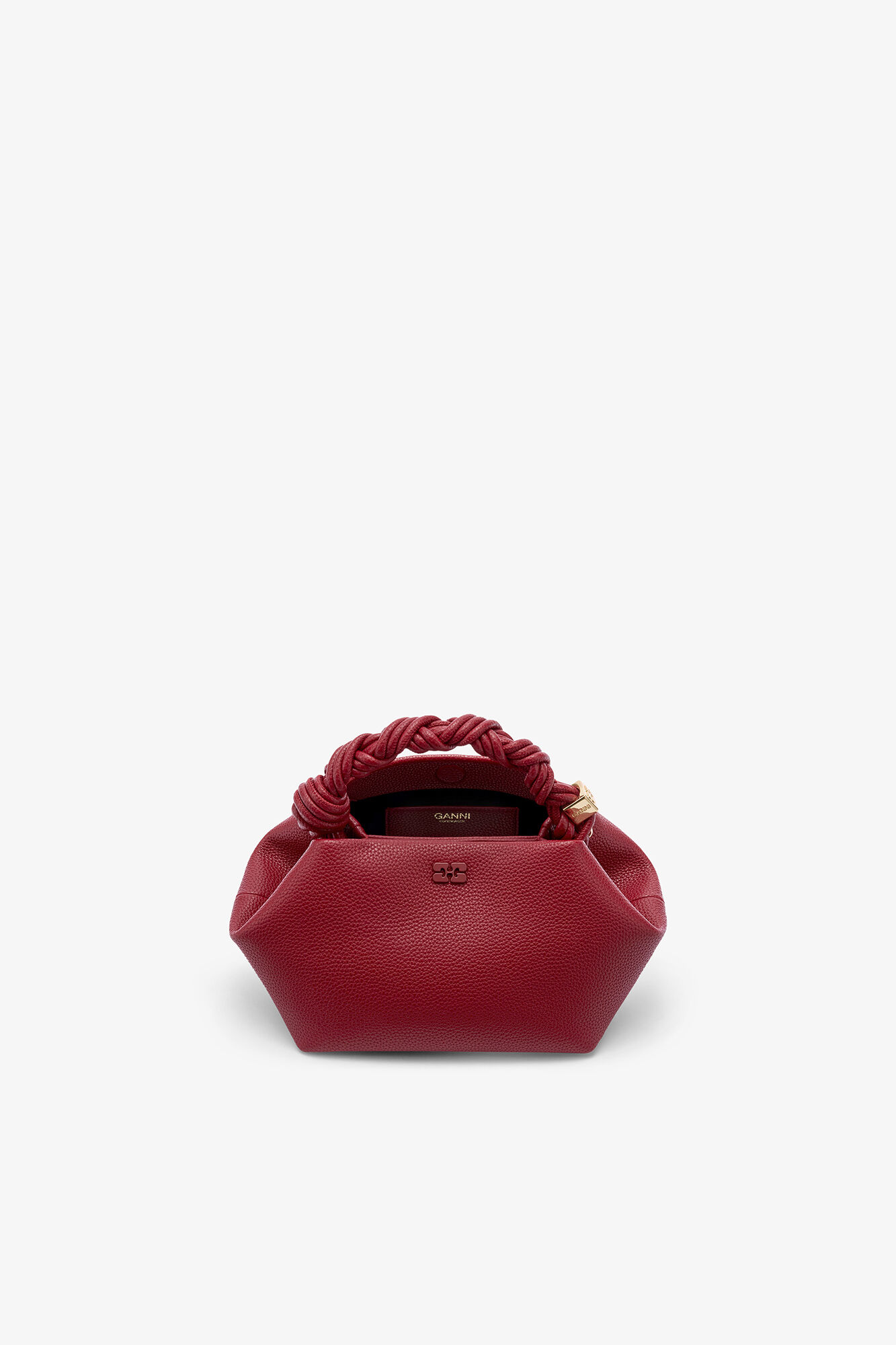 Red Dahlia Small Bou Bag in Grained Red | GANNI ES