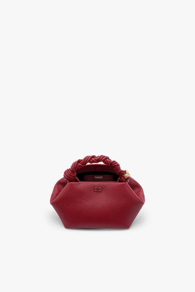 Small Bou Bag in Grained Red, Red Dahlia