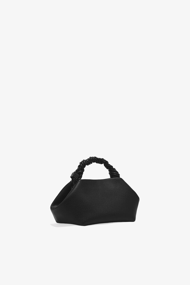 Small Bou Bag in Grained Black, Black
