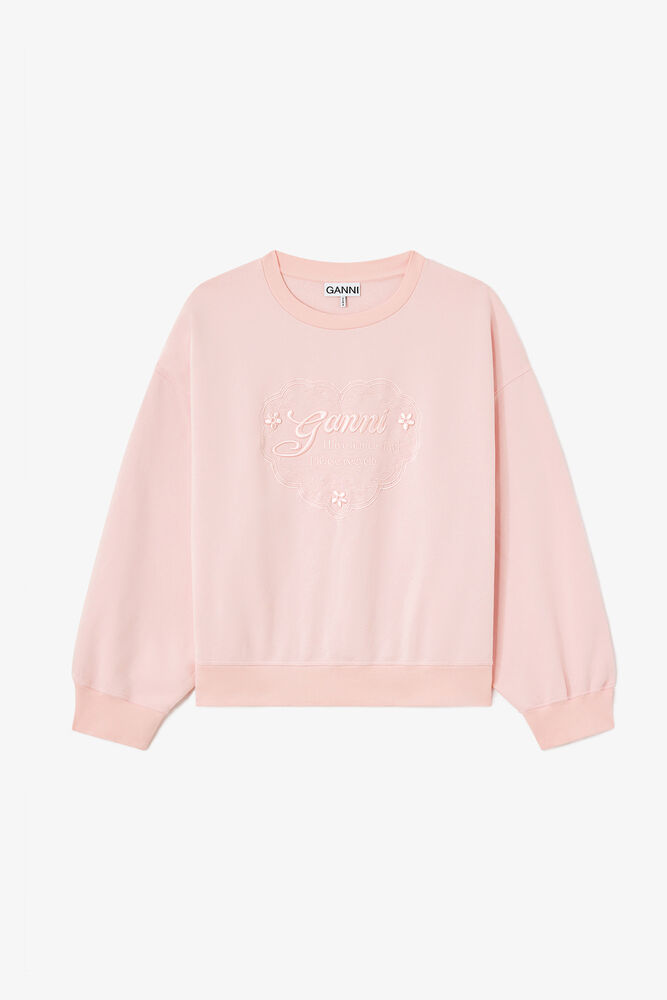 Sweatshirt with Pink Heart, Chalk Pink