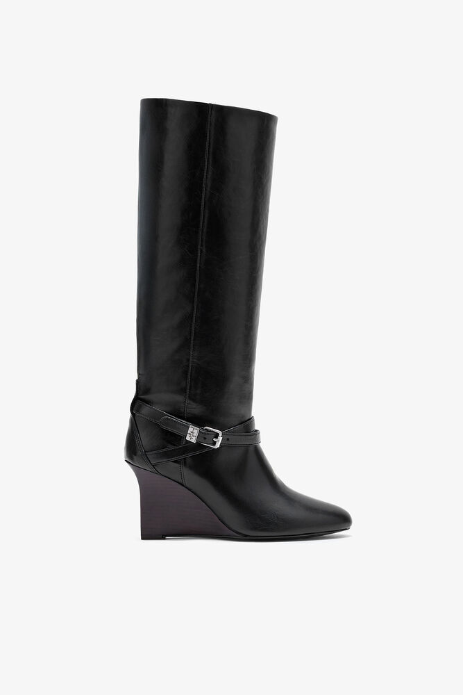Kat High Boot in Black, Black